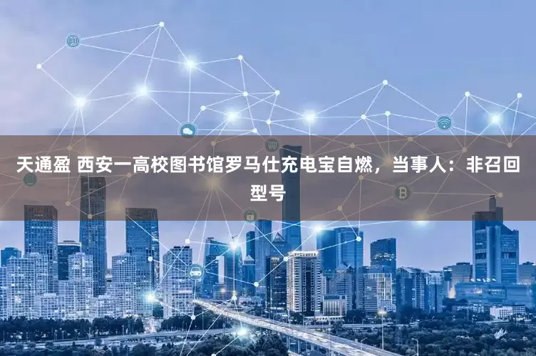 天通盈 西安一高校图书馆罗马仕充电宝自燃，当事人：非召回型号